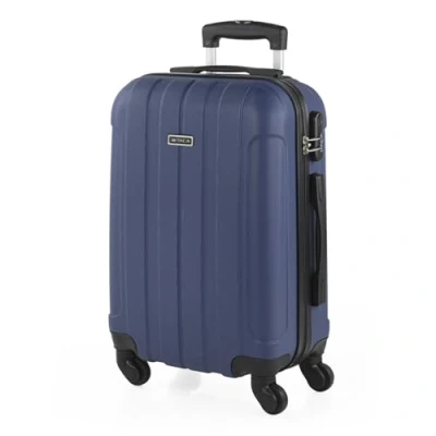 Imagen de ITACA Maleta de Cabina 55x40x20 Maletas Viaje Rígidas Trolley con 4 Ruedas Dobles para Avion Ligera Equipaje Mano Candado Combinación. Compatible Ryanair, Azul Vaquero