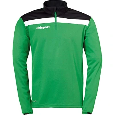 Imagen de Uhlsport Offense 23 1/4 Zip Top Camiseta De Fútbol para Hombre, Verde/Negro/Blanco, 128