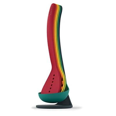 Imagen de Joseph Nest Juego de utensilios 5 piezas con soporte magnético, organización compacta para la cocina, apto lavavajillas, Multicolor