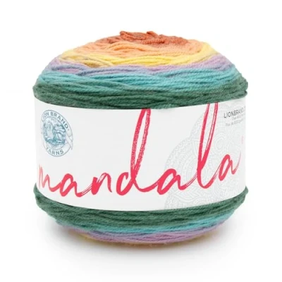 Imagen de Lion Brand Yarn Mandala, hilo multicolor para tejer, ganchillo y manualidades, Doxy, 1 paquete