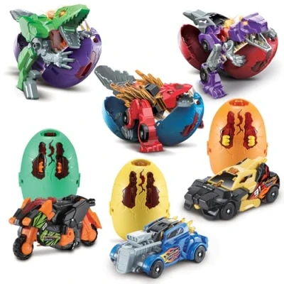 Imagen de VTech Switch&amp;Go Dinos Sorpresa, Huevos de dinosaurio, Juguete transformable, Juego construcción, 6 modelos para coleccionar, Regalo niños a partir 3 años, Contenido en español