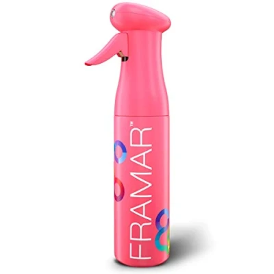 Imagen de FRAMAR botella de spray continuo Botellas premium para cabello, agua cabello rizado, (rosa)