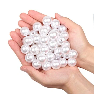 Imagen de 45 PCS 20mm perlas para manualidades coser plástico decorativas rellenos de jarrones/collares de/bricolaje joyería/bodas/fiesta de/cumpleaños decoració/Decoración del hogar