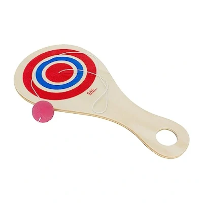 Imagen de GICO Juego de Pelotas Remo Madera Natural, Diversión Ocio para Jardín y Playa