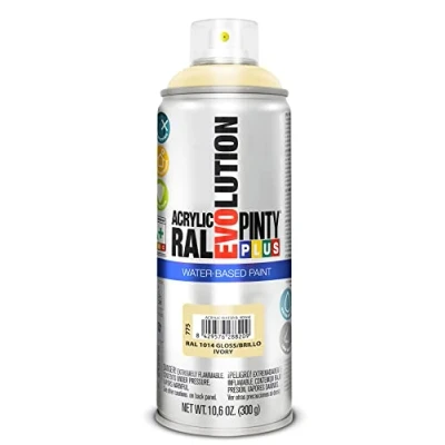 Imagen de Pintura en spray PINTYPLUS EVOLUTION WATER BASED 520cc RAL 1014 Ivory