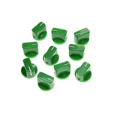 Imagen de KAISH Juego de 10 perillas pedal efecto amplificador para guitarra con tornillo ajuste, color verde
