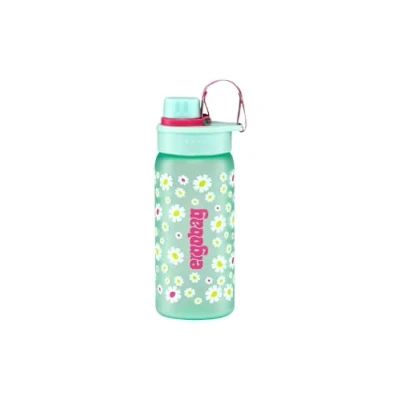 Imagen de Botella sin BPA, 550 ml, antigoteo y apta para lavavajillas, diseño de flores, color turquesa