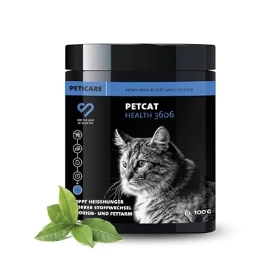 Imagen de Peticare Dieta Slim Vital Polvo para Gatos Apoya el proceso de adelgazamiento y control peso Reduce exceso fortalece la saturación Alimento suplementario natural petCat Health