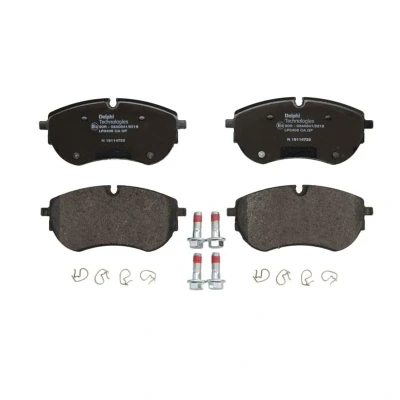 Imagen de DELPHI LP3406 Juego de pastillas freno preparado para indicador desgaste Chapa antichirridos con accesorios VOLKSWAGEN: Amarok Pick up