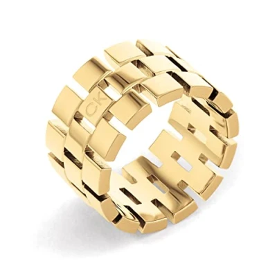 Imagen de Calvin Klein Polished Chain LINK Anillo goldcoloured, Mujer, Talla: 56, Gold coloured