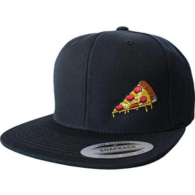 Imagen de Gorra de béisbol: Pizza Slice Flexfit Classic Snapback Basecap Patch Cap Regalo s Hombre y Mujer Gorro Cocinero Tapa Hip Hop Rap Streetwear Workwear Trabajo Servicio (One Size)