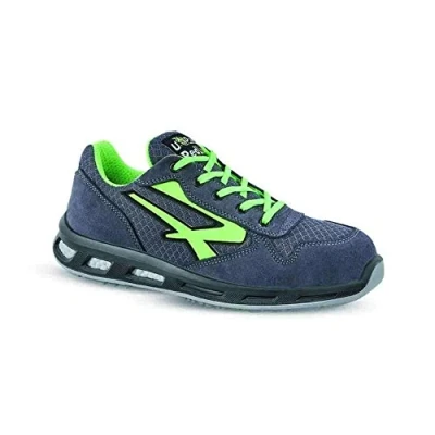 Imagen de U Power Red Lion Point, zapatos de seguridad unisex, ligeros, flexibles, cuero antipinchazos, con inserto Infinergy, puntera aluminio Grey &amp; Green 37