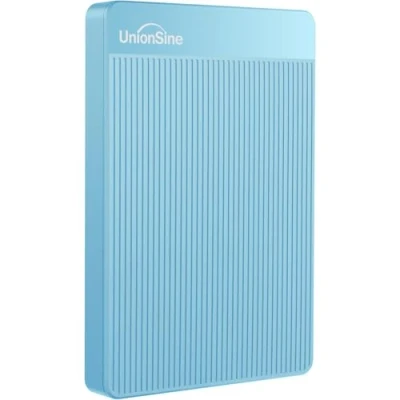 Imagen de UnionSine Disco Duro Externo 500GB 2.5&quot; USB3.0 Ultra Slim Portátil HDD Almacenamiento para PC, Mac, MacBook, Chromebook, Xbox, PS4 (Color Azul) HD2510