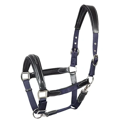 Imagen de PFIFF 102810 Caline Cabestro con apliques de piel, color azul oscuro y negro