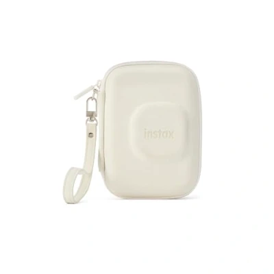 Imagen de Funda cámara Fujifilm Instax Mini Liplay Case, Terciopelo, Cierre de Cremallera, Misty White