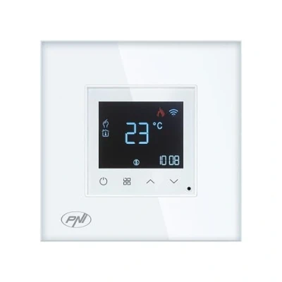 Imagen de Termostato Inteligente PNI CT26W WiFi Suelo Radiante eléctrico o Grupo de Bombeo, Sensor Incluido, empotrable, Control Desde la aplicación Tuya Smart