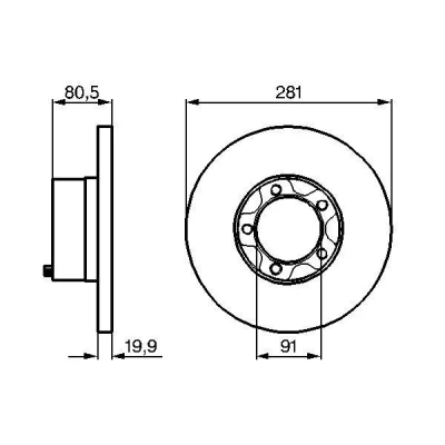 Imagen de BOSCH 0 986 478 138 Disco de freno 281 20 4 115 macizo aceitado VOLKSWAGEN: LT 40 55 I Camión plataforma / Chasis