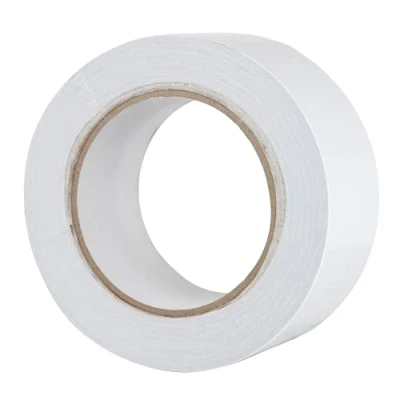 Imagen de GOCABLETIES Cinta adhesiva de doble resistente cara, 33 m x 50 mm, color blanco, 1 Rollo