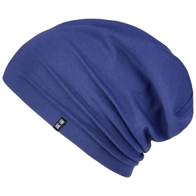 Imagen de Enter the Complex® Gorro de Punto Ligera, Slouch Beanie Fino Tejido Algodon, Transpirable, Azul Atlántico
