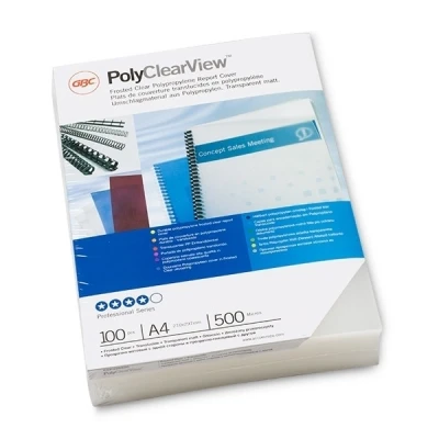 Imagen de Gbc SP425500 Caja de 100 portadas polipropileno, transparentes