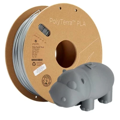 Imagen de Polymaker PolyTerra PLA Fossil Grey 1.75mm 1kg