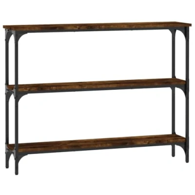 Imagen de vidaXL Mesa Consola Madera de ingeniería Roble Ahumado 100x22,5x75 cm