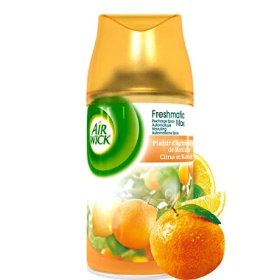 Imagen de Air Wick Desodorante para casa (recambio difusor freshmatic Plaisir d&#039;Ágrumos, 250 ml, 3 unidades)