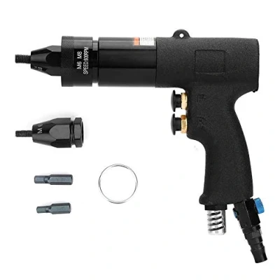 Imagen de Akozon Remachadoras Neumática Automática Pistola de Remache Nuez Tracción 700rpm(M6/M8,KP 739A)