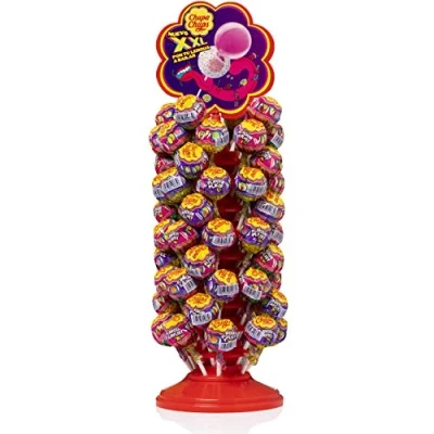 Imagen de Chupa Chups XXL, Caramelo relleno de Chicle con Palo Sabores Variados, Rueda 60 unidades 29 gr. (Total 1.740 gr.) 1740 g