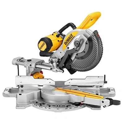 Imagen de DEWALT Sierra de panel DWS727 1650 W (250 mm, con limitador profundidad corte, inclinación y ángulo inglete infinitamente ajustable, pantalla línea corte (XPS), incluye hoja