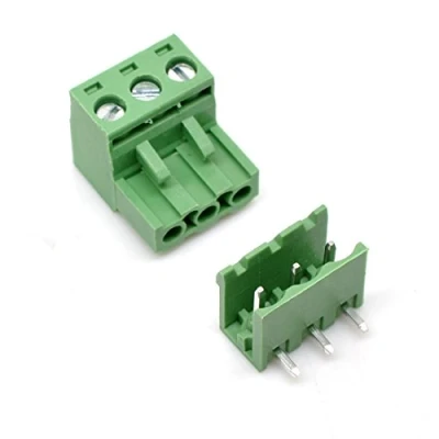 Imagen de Oiyagai 20 Juegos de Bloques Terminales Tornillo PCB 3 Pines, Ángulo Recto, Paso 5,08mm