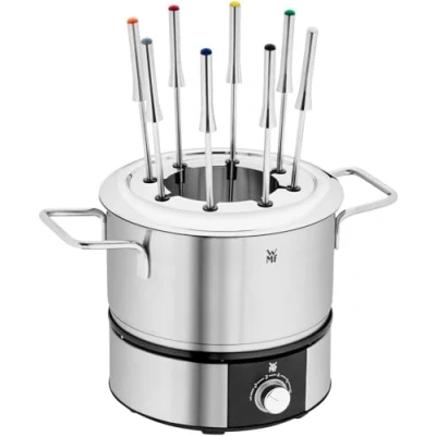 Imagen de WMF Lono Fondue hasta 8 personas de 1400W, acero inoxidable compacta, 1.2 Litros, ajuste temperatura, temperatura ajustable, indicador LED