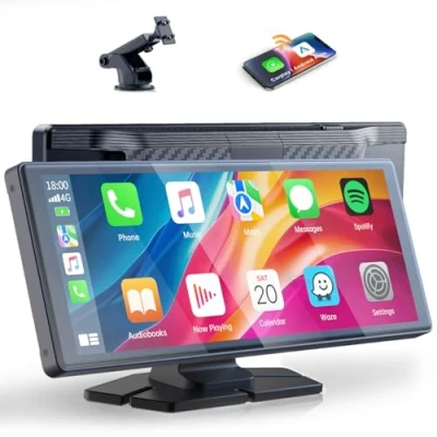 Imagen de Volam Inalámbrico Carplay Pantalla,para Apple Carplay&amp;Android Auto,9.26 Pulgadas Pantalla táctil IPS Pantalla, Automóviles Radio de Car Audio Bluetooth Music/Siri/Mirror Link/GPS Navigation for Coche
