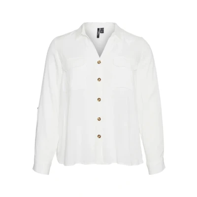 Imagen de Vero Moda Curve Vmbumpy Shirt NEW Túnica, Mujer, Talla: 46, Snow white