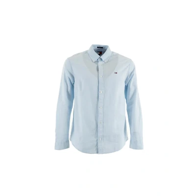 Imagen de Tommy Jeans Camisa Hombre Linen Blend Regular Fit, Azul (Sweet Blue), L