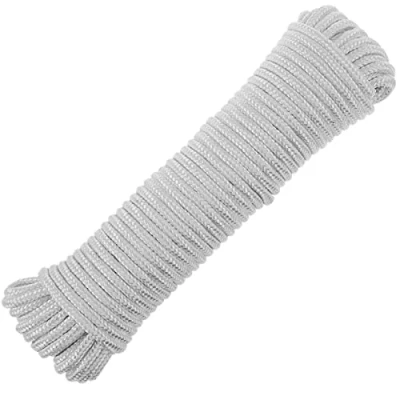 Imagen de PrimeMatik Cuerda Trenzada de poliéster 10 m x 6 mm Blanca