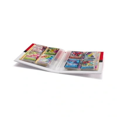 Imagen de Leuchtturm 368642 TCG Album Pro Pequeño con 20 fundas para 160 cartas coleccionables como Pokémon o Digimon, tapa dura roja y blanca