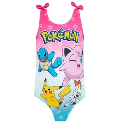 Imagen de Pokémon Traje de Baño para niñas, Disfraz Pikachu Rosa 8 9 Años