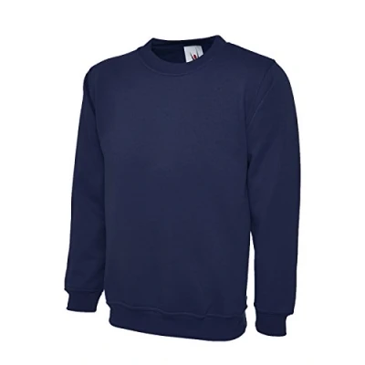 Imagen de Uneek Sudadera clásica Lisa con Cuello Redondo (300 g), Azul Marino, 3XL