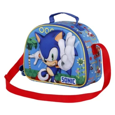 Imagen de Karactermania Segasonic Faster 3D Lunch Bandolera para niños, Talla: One Size, Azul