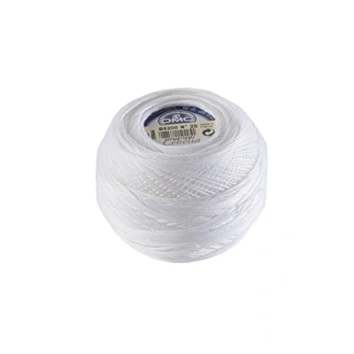 Imagen de DMC/Cebelia Crochet Algodón Talla 20, Blanco Brillante