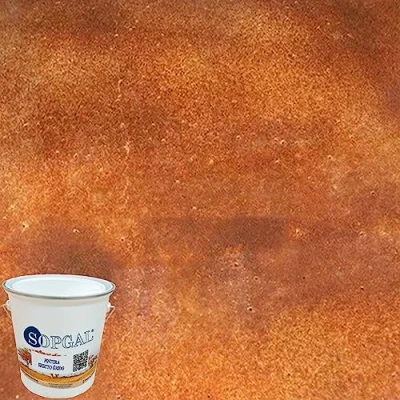 Imagen de Sopgal Pintura efecto Óxido (4L) para decoración que crea un revestimiento óxido en paredes, balaustradas, verjas, muebles...