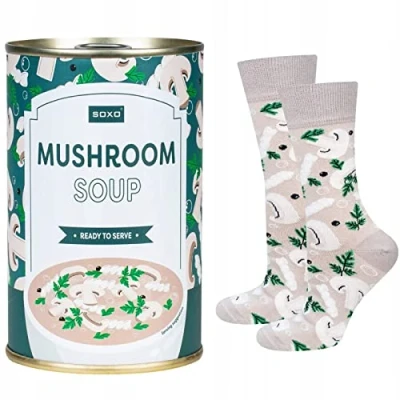Imagen de soxo Sopa En Lata Calcetines Mujer Divertidos Regalos Para Hombre Originales Regalo Colores 35 40 Mushroom Soup