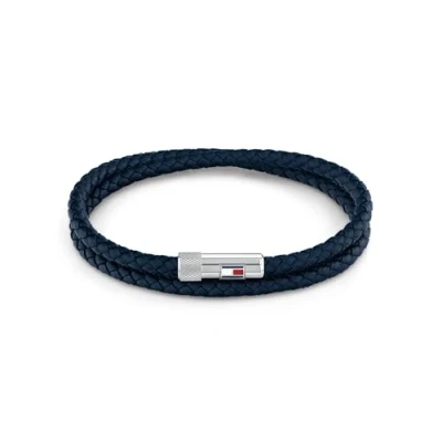Imagen de Tommy Hilfiger Jewelry Pulsera para Hombre de Piel Azul 2790264S