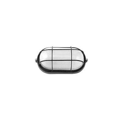 Imagen de Aplique exterior oval Apus pequeño 1xE27 negro