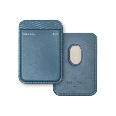 Imagen de Native Union Billetera (Re) Classic Magnética MagSafe Tarjetero iPhone 16, 15, 14, 13 Almacena 3 Tarjetas Materiales Reciclados (Azul Marino)