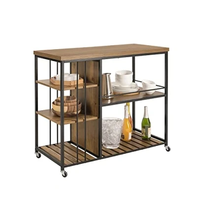 Imagen de SoBuy Carrito de Servicio Camarera con Ruedas Multiusos 5 Estantes 110 x 45 92 cm SVW18 F ES