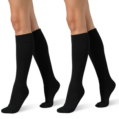 Imagen de NOLOGO Calcetines Mujer Polar Hasta la Rodilla Vancouver 2 Pares Termicos de Invierno, Mujer, Ropa Termica mas Suaves que Lana Invierno