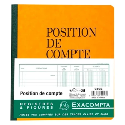 Imagen de Exacompta 950E Libro de cuentas, varios colores, 80 páginas