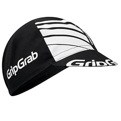 Imagen de GripGrab Gorra Ciclismo Classic Estilo Retro de Algodón Bicicleta Carretera, MTB Y Gravel Negro, Blanco Azul Calentadores Babeza, Adultos Unisex, Talla Única